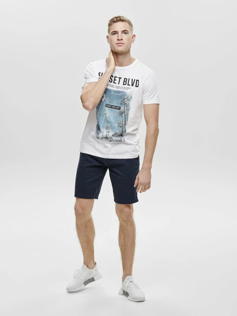 Only & Sons Herren Shorts - Blue Denim 2 Only & Sons Herren Shorts - Blue Denim – Bild 2