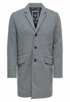 Only & Sons Herren Klassischer Mantel - Medium Grey Melange -Only & Sons Geschäft 8f7b3c20477547c99bcb8d3ebbb08fc0