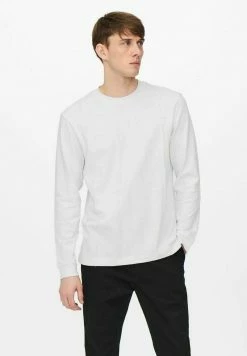 Only & Sons Herren Langarmshirt - Bright White