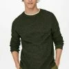 Only & Sons Herren Strickpullover - Olive