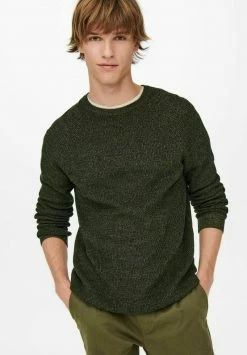 Only & Sons Herren Strickpullover - Olive