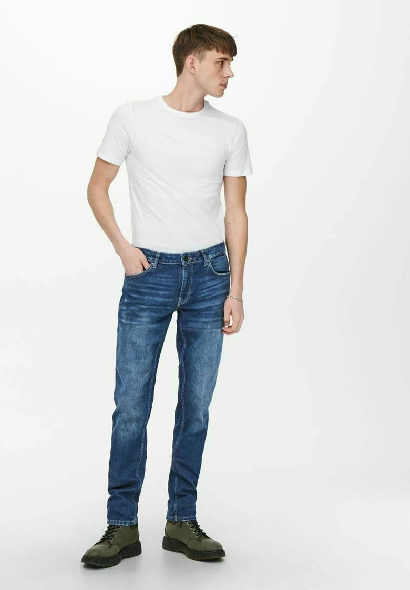 Only & Sons Herren Jeans Straight Leg - Blue Denim 2 Only & Sons Herren Jeans Straight Leg - Blue Denim – Bild 2