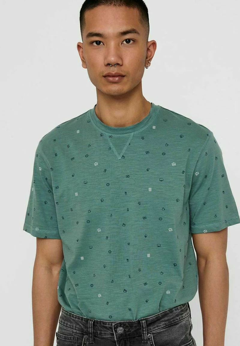 Only & Sons ONSMALIK LIFE TEE - T-Shirt Print - North Atlantic | Herren 4 Only & Sons ONSMALIK LIFE TEE - T-Shirt Print - North Atlantic | Herren – Bild 4