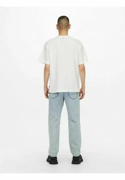 Only & Sons Herren RELAXED FIT - T-Shirt Basic - Star White -Only & Sons Geschäft 97f4e214304d4707a84ff0b56e7064de