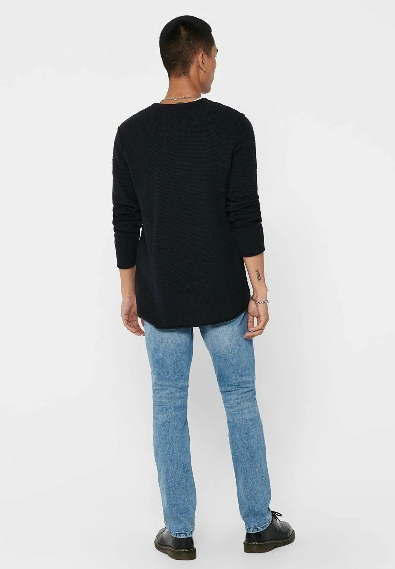 Only & Sons Herren Strickpullover - Dark Navy 3 Only & Sons Herren Strickpullover - Dark Navy – Bild 3