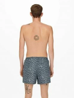Only & Sons Herren GEMUSTERTE - Badeshorts - Dark Navy -Only & Sons Geschäft 9b02770d1269462b90c19d8e7f81c912