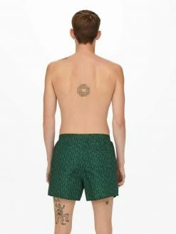 Only & Sons Herren GEMUSTERTE - Badeshorts - Dark Green 8 Only & Sons Herren GEMUSTERTE - Badeshorts - Dark Green -Only & Sons Geschäft 9c7bb6e03e834f8c9ee4382e08f1a4bf