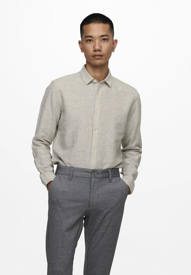 Only & Sons Herren ONSCAIDEN SOLID - Hemd - Beige 1 Only & Sons Herren ONSCAIDEN SOLID - Hemd - Beige