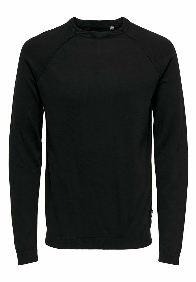 Only & Sons Herren Strickpullover - Black 1 Only & Sons Herren Strickpullover - Black