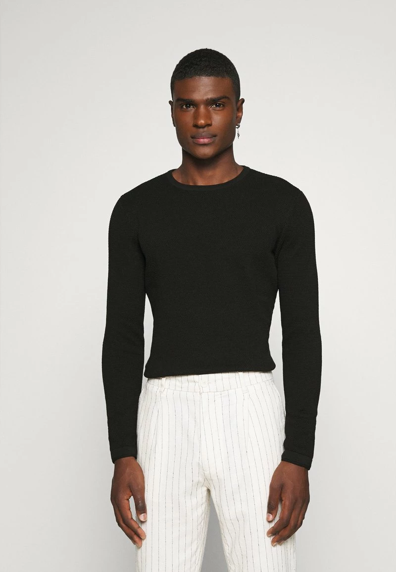 Only & Sons ONSPANTER LIFE CREW - Strickpullover - Black | Herren 1 Only & Sons ONSPANTER LIFE CREW - Strickpullover - Black | Herren