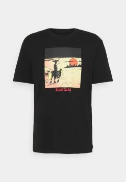 Only & Sons Herren ONSLUCKY LUKE LIFE REG TEE - T-Shirt Print - Black