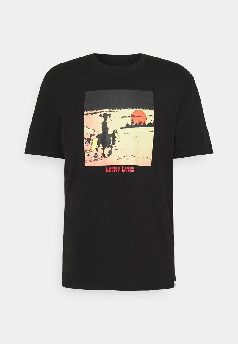 Only & Sons Herren ONSLUCKY LUKE LIFE REG TEE - T-Shirt Print - Black 1 Only & Sons Herren ONSLUCKY LUKE LIFE REG TEE - T-Shirt Print - Black