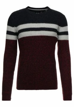 Only & Sons Herren ONSLAZLO STRIPED CREW NECK - Strickpullover - Cabernet -Only & Sons Geschäft 9f34e9d9a2644d5a849b86ca7b5f2a2f
