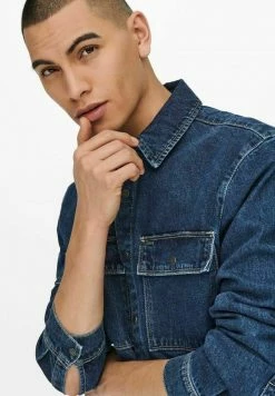 Only & Sons Herren Hemd - Blue Denim -Only & Sons Geschäft 9f7715af86b549c9bc70c3263de54411