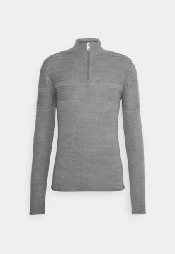 Only & Sons Herren ONSBLADE HALF ZIP - Strickpullover - Medium Grey Melange -Only & Sons Geschäft a5c04299dcc047c7805976835450f267