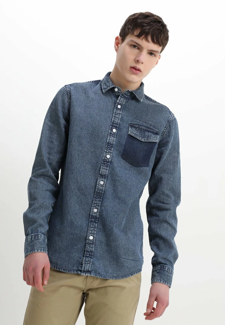 Only & Sons Herren ONSNEVILLE LS REGULAR POCKET - Hemd - Medium Blue Denim 1 Only & Sons Herren ONSNEVILLE LS REGULAR POCKET - Hemd - Medium Blue Denim