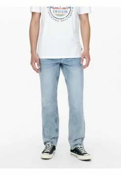 Only & Sons Herren STONED WASHED - Jeans Straight Leg - Hellblau