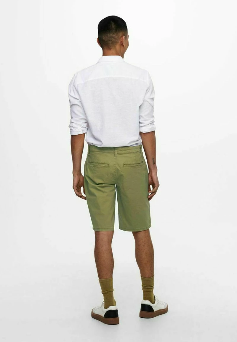 Only & Sons Herren Shorts - Martini Olive 3 Only & Sons Herren Shorts - Martini Olive – Bild 3