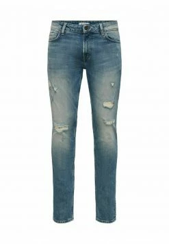 Only & Sons Herren SLIM FIT DESTROYED ONSLOOM STRETCH TAPERED - Jeans Slim Fit - Blau -Only & Sons Geschäft abe58463323541549b10a481fcb99f99