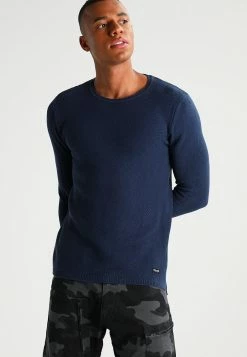 Only & Sons ONSDAN STRUCTURE CREW NECK - Strickpullover - Dress Blues | Herren