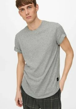 Only & Sons Herren KURZARM ONSMATT - T-Shirt Basic - Grey -Only & Sons Geschäft ad727dbc78144cd593839fa85416ab47