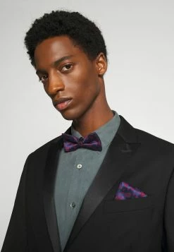 Only & Sons Herren ONSTAJ PATTERN BOWTIE SET - Einstecktuch - Dark Navy/red