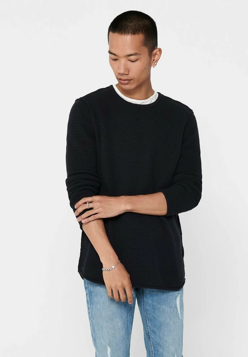 Only & Sons Herren Strickpullover - Dark Navy 2 Only & Sons Herren Strickpullover - Dark Navy – Bild 2