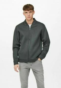 Only & Sons Herren Sweatjacke - Grey Pinstripe