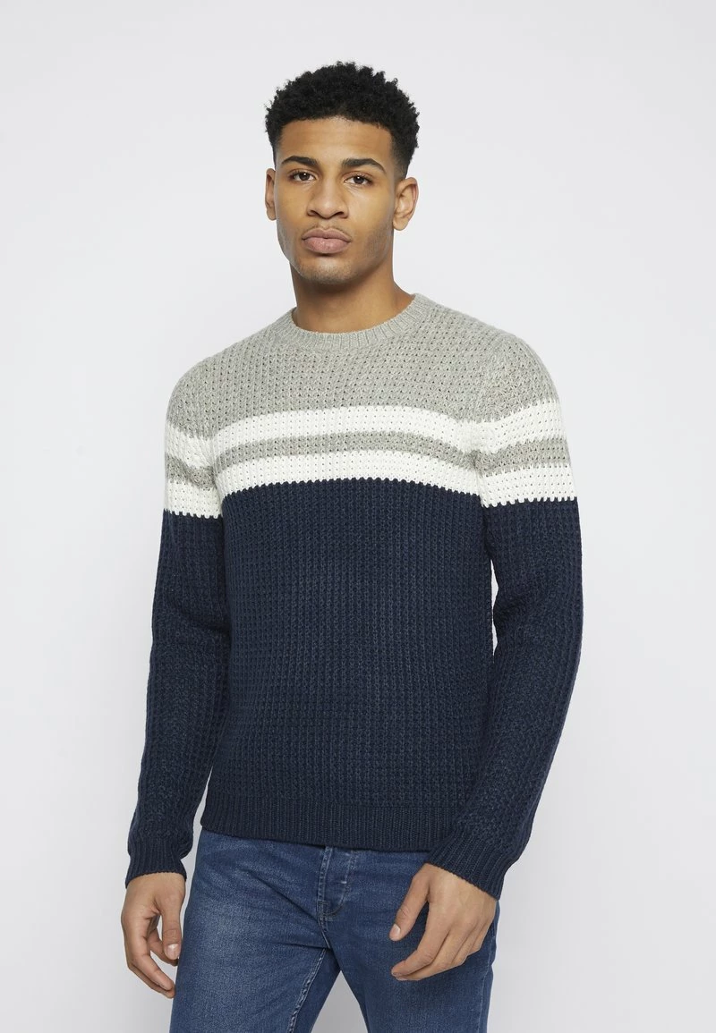 Only & Sons Herren ONSLAZLO STRIPED CREW NECK - Strickpullover - Blue Nights 3 Only & Sons Herren ONSLAZLO STRIPED CREW NECK - Strickpullover - Blue Nights – Bild 3