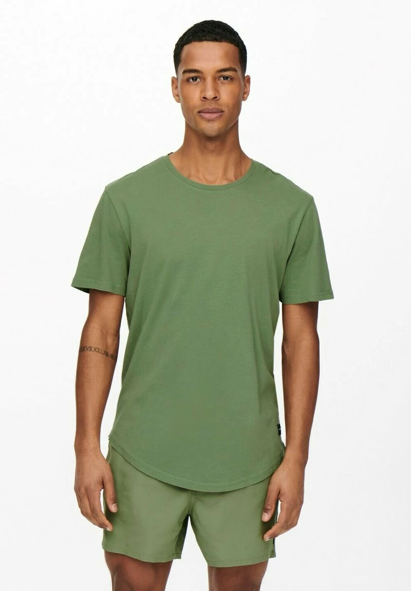 Only & Sons KURZARM ONSMATT - T-Shirt Basic - Green | Herren 1 Only & Sons KURZARM ONSMATT - T-Shirt Basic - Green | Herren