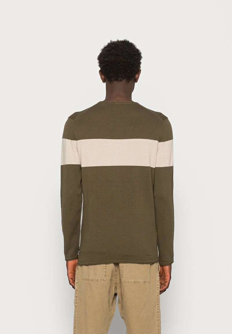 Only & Sons Herren ONSDON CREW NECK STRIPE - Strickpullover - Olive Night 3 Only & Sons Herren ONSDON CREW NECK STRIPE - Strickpullover - Olive Night – Bild 3
