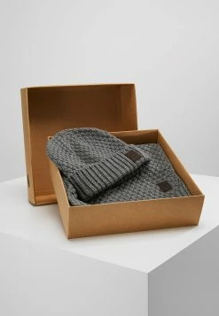 Only & Sons Unisex ONSCENZ BOX SCARF BEANIE SET - Schal - Medium Grey Melange