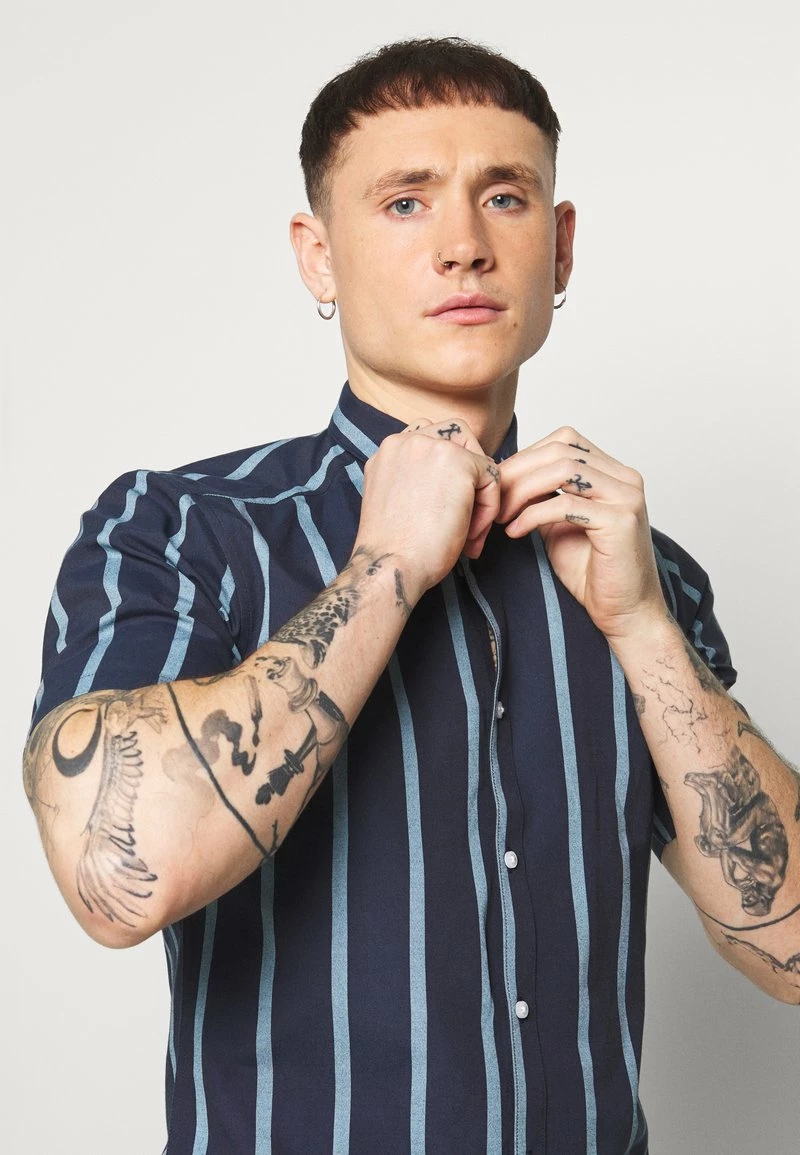 Only & Sons Herren ONSTRAVIS LIFE STRIPED - Hemd - Dark Navy 4 Only & Sons Herren ONSTRAVIS LIFE STRIPED - Hemd - Dark Navy – Bild 4