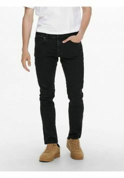 Only & Sons Herren ONSLOOM LIFE - Jeans Slim Fit - Black Denim