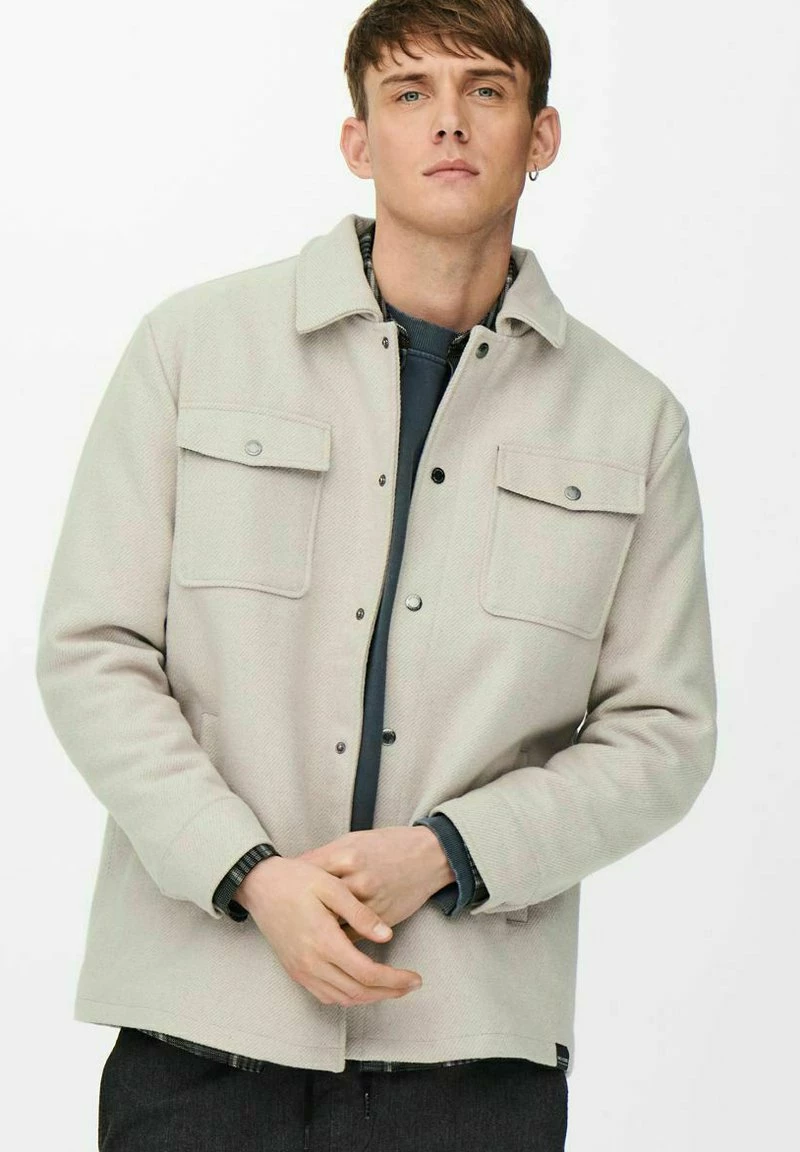Only & Sons Herren Leichte Jacke - Pelican 1 Only & Sons Herren Leichte Jacke - Pelican