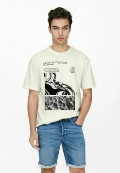 Only & Sons Herren T-Shirt Print - Star White