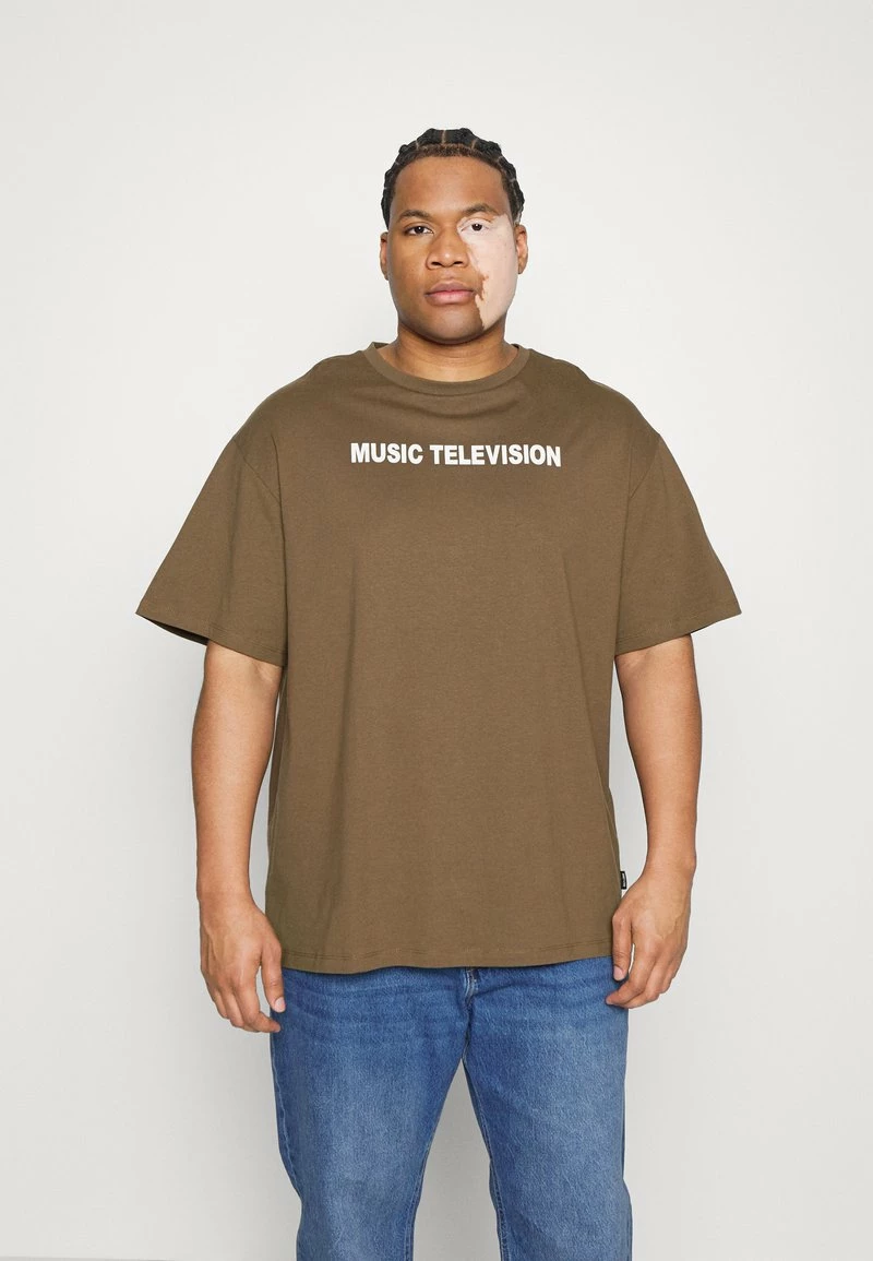 Only & Sons Herren ONSMTV TEE - T-Shirt Print - Teak 1 Only & Sons Herren ONSMTV TEE - T-Shirt Print - Teak