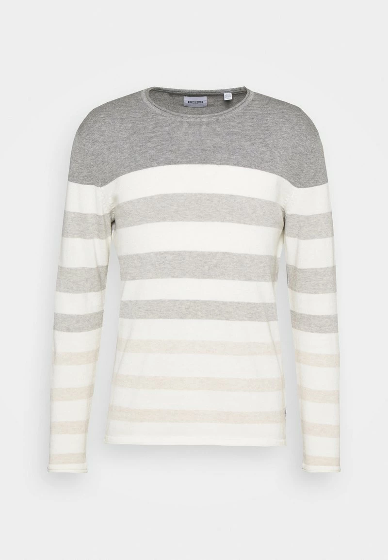 Only & Sons Herren Strickpullover - Medium Grey Melange 4 Only & Sons Herren Strickpullover - Medium Grey Melange – Bild 4