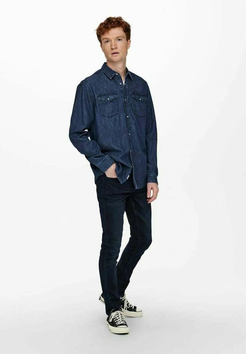 Only & Sons Herren ONSMATTER LIFE - Hemd - Blue Denim 2 Only & Sons Herren ONSMATTER LIFE - Hemd - Blue Denim – Bild 2