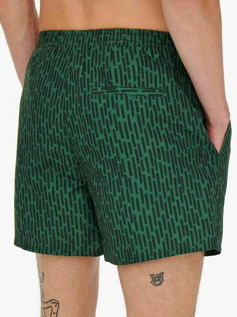 Only & Sons Herren GEMUSTERTE - Badeshorts - Dark Green 4 Only & Sons Herren GEMUSTERTE - Badeshorts - Dark Green – Bild 4