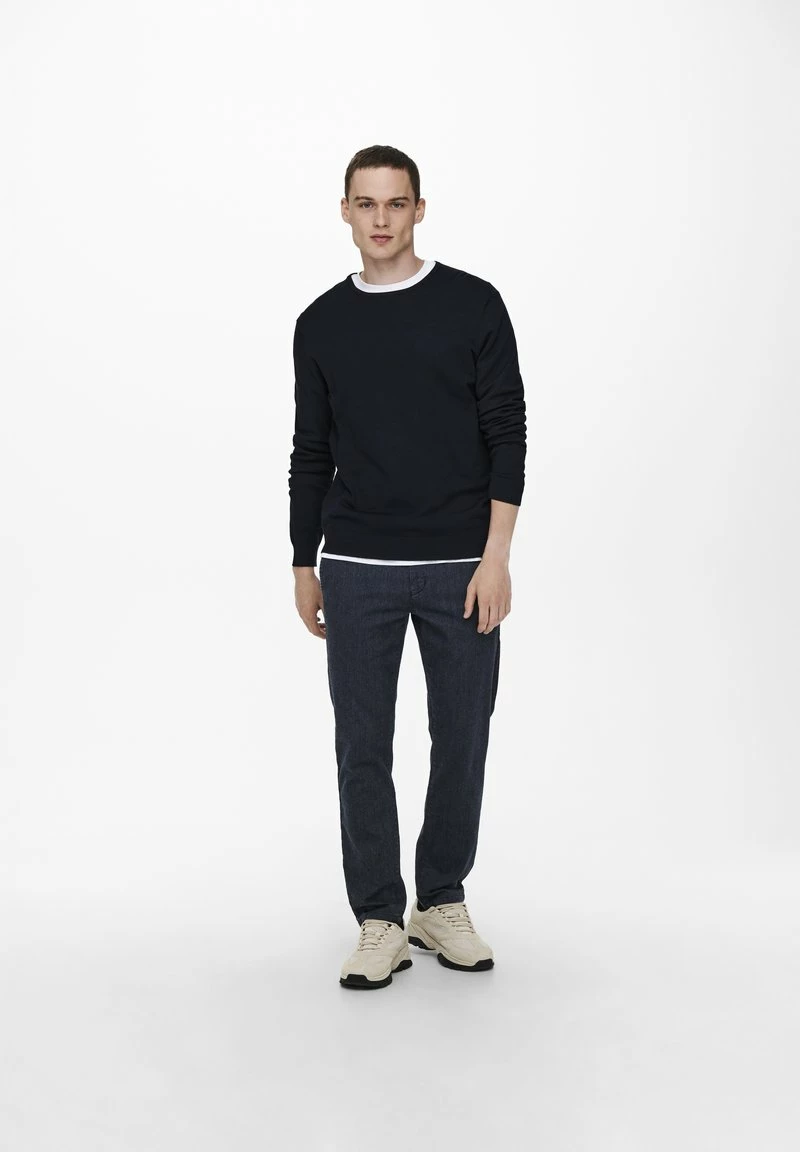 Only & Sons Herren ONSWYLER LIFE CREW - Strickpullover - Dark Navy 2 Only & Sons Herren ONSWYLER LIFE CREW - Strickpullover - Dark Navy – Bild 2