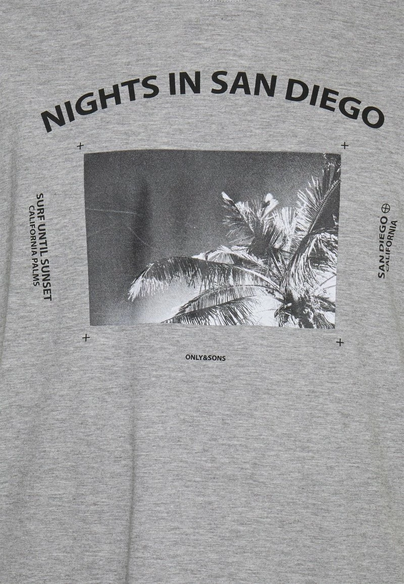 Only & Sons Herren ONSGILBERT TEE - T-Shirt Print - Light Grey Melange 3 Only & Sons Herren ONSGILBERT TEE - T-Shirt Print - Light Grey Melange – Bild 3
