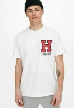 Only & Sons Herren HARVARD - T-Shirt Print - White -Only & Sons Geschäft cfe4b20c57dd44b5867014618786c2d6