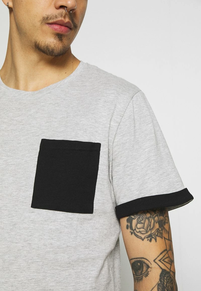 Only & Sons Herren ONSMATT LIFE LONGY CONTRAST TEE - T-Shirt Print - Light Grey Melange 6 Only & Sons Herren ONSMATT LIFE LONGY CONTRAST TEE - T-Shirt Print - Light Grey Melange – Bild 6