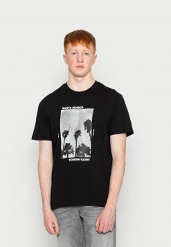 Only & Sons Herren REG - T-Shirt Print - Black