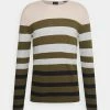Only & Sons Herren ONSDON STRIPED CREW NECK - Strickpullover - Light Grey Melange