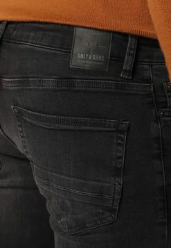 Only & Sons Herren Jeans Slim Fit - Schwarz -Only & Sons Geschäft d5abc9d6ac2249068ccc528becfcedb8