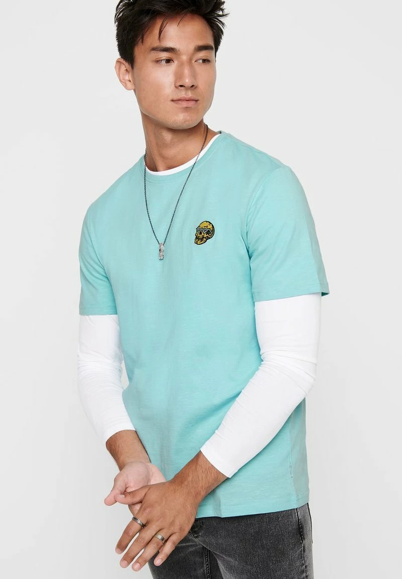 Only & Sons Herren T-Shirt Print - Aquatic 4 Only & Sons Herren T-Shirt Print - Aquatic – Bild 4