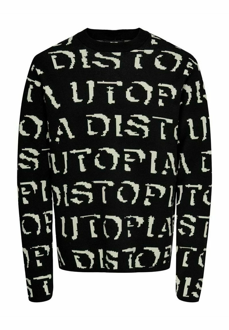 Only & Sons Herren Strickpullover - Black 1 Only & Sons Herren Strickpullover - Black