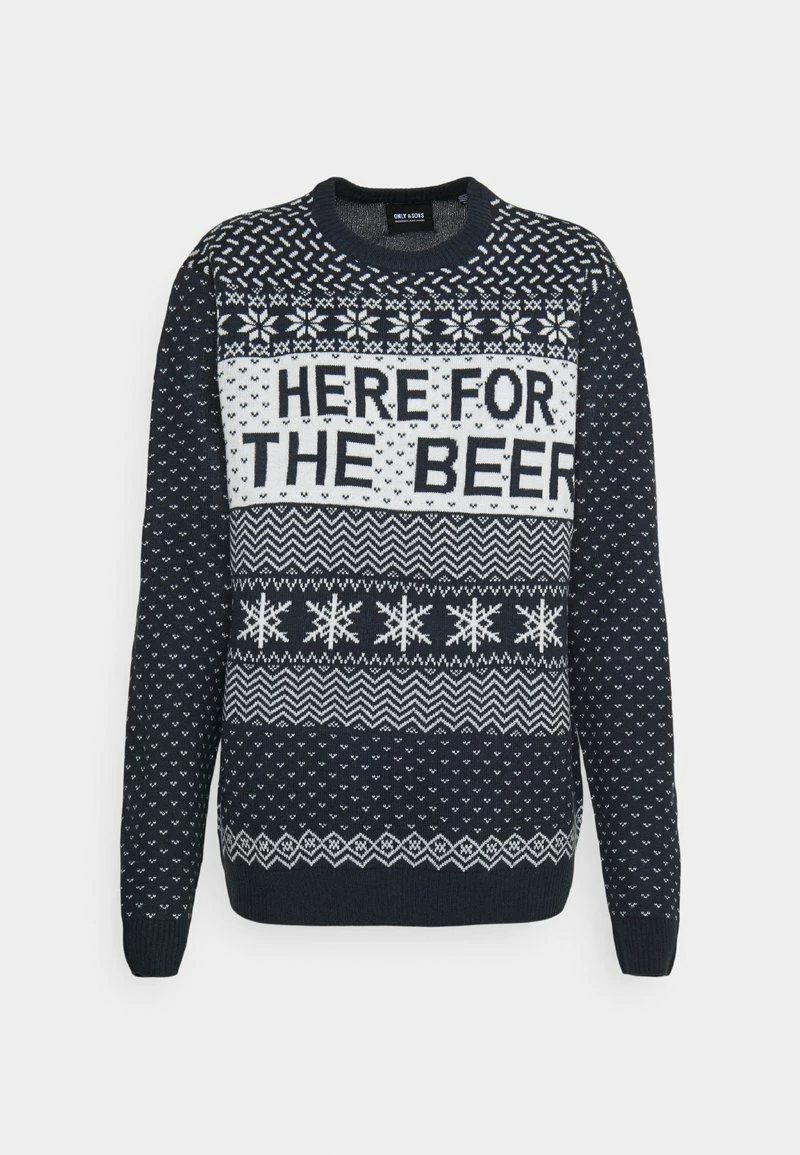 Only & Sons Herren ONSX MAS GRUMPY BEER - Strickpullover - Dark Navy 5 Only & Sons Herren ONSX MAS GRUMPY BEER - Strickpullover - Dark Navy – Bild 5
